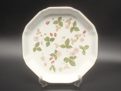 美品 ウエッジウッド オクタゴナルディッシュ 皿 24cm ワイルドストロベリー WEDGWOOD