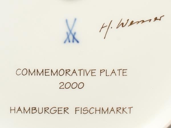 美品 マイセン イヤープレート 飾り皿 18cm 2000 Meissen