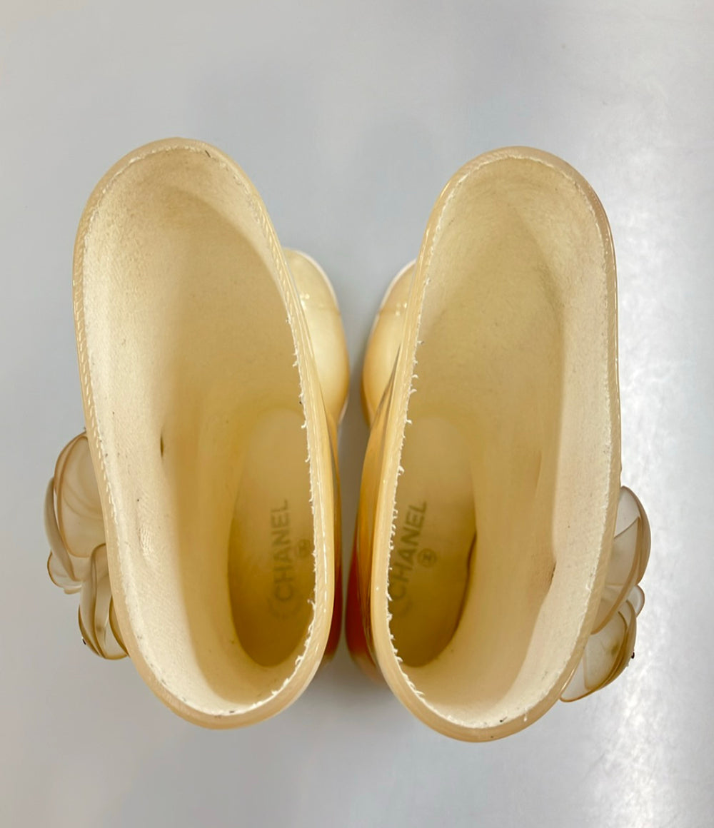 CHANEL レインブーツ カメリアフラワー ココマーク レディース SIZE 37 (24.5cm) シャネル