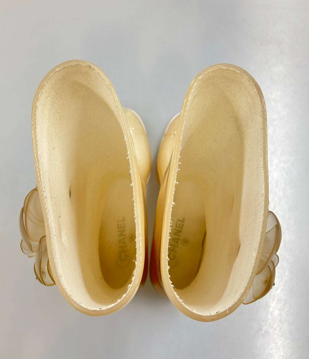 CHANEL レインブーツ カメリアフラワー ココマーク レディース SIZE 37 (24.5cm) シャネル