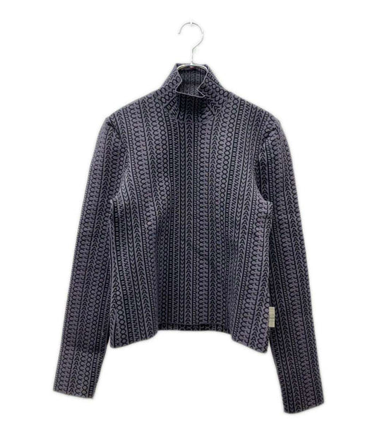 美品 MARC JACOBS 長袖 ハイネック ニット 総柄 レディース SIZE L