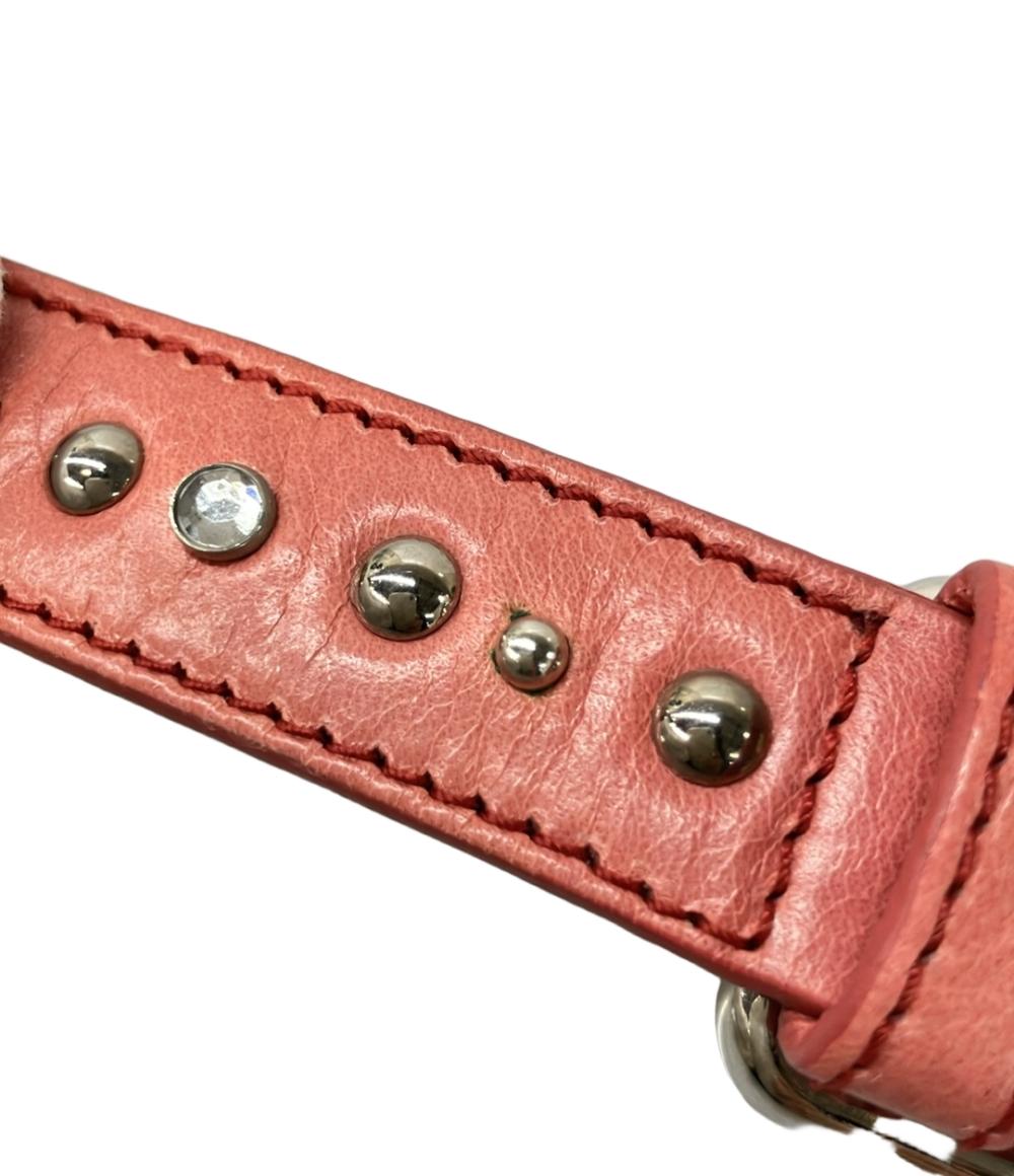 ミュウ ミュウ レザーブレスレット スタッズ付き レディース Miu Miu