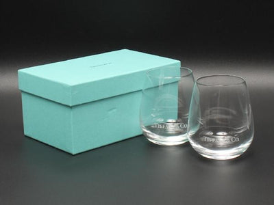 美品 ティファニー グラス タンブラー 2点セット ペア TCO TIFFANY&Co.
