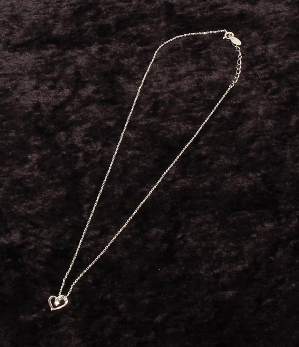 美品 ヨンドシー ネックレス SV ハートモチーフ レディース 4℃