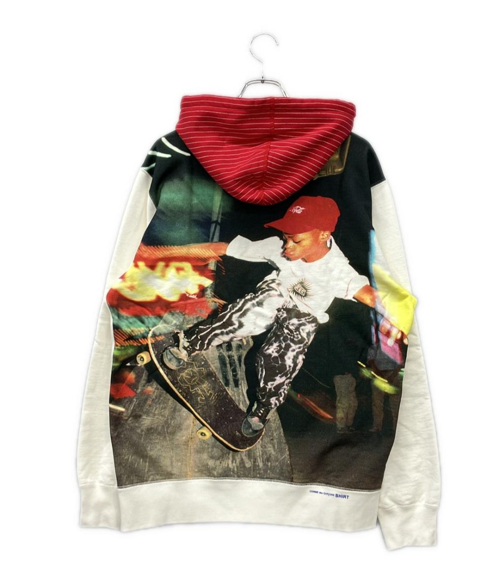 Supreme COMME des GARCONS SHIRT ボックスロゴ パーカー メンズ SIZE L シュプリーム コムデギャルソンシャツ