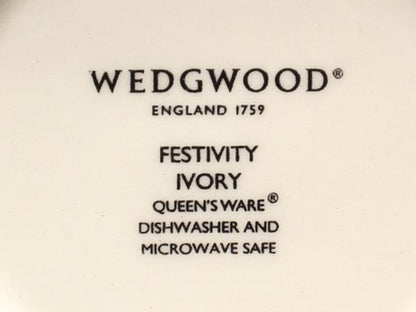 美品 ウエッジウッド マグカップ 2点セット ペア フェスティビティ アイボリー ブルー WEDGWOOD