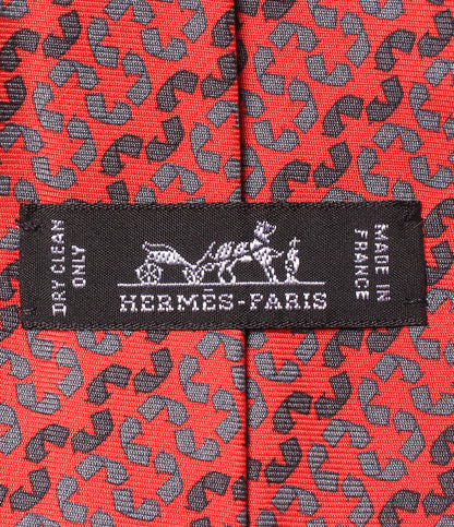 美品 HERMES ネクタイ シルク100% レディース エルメス