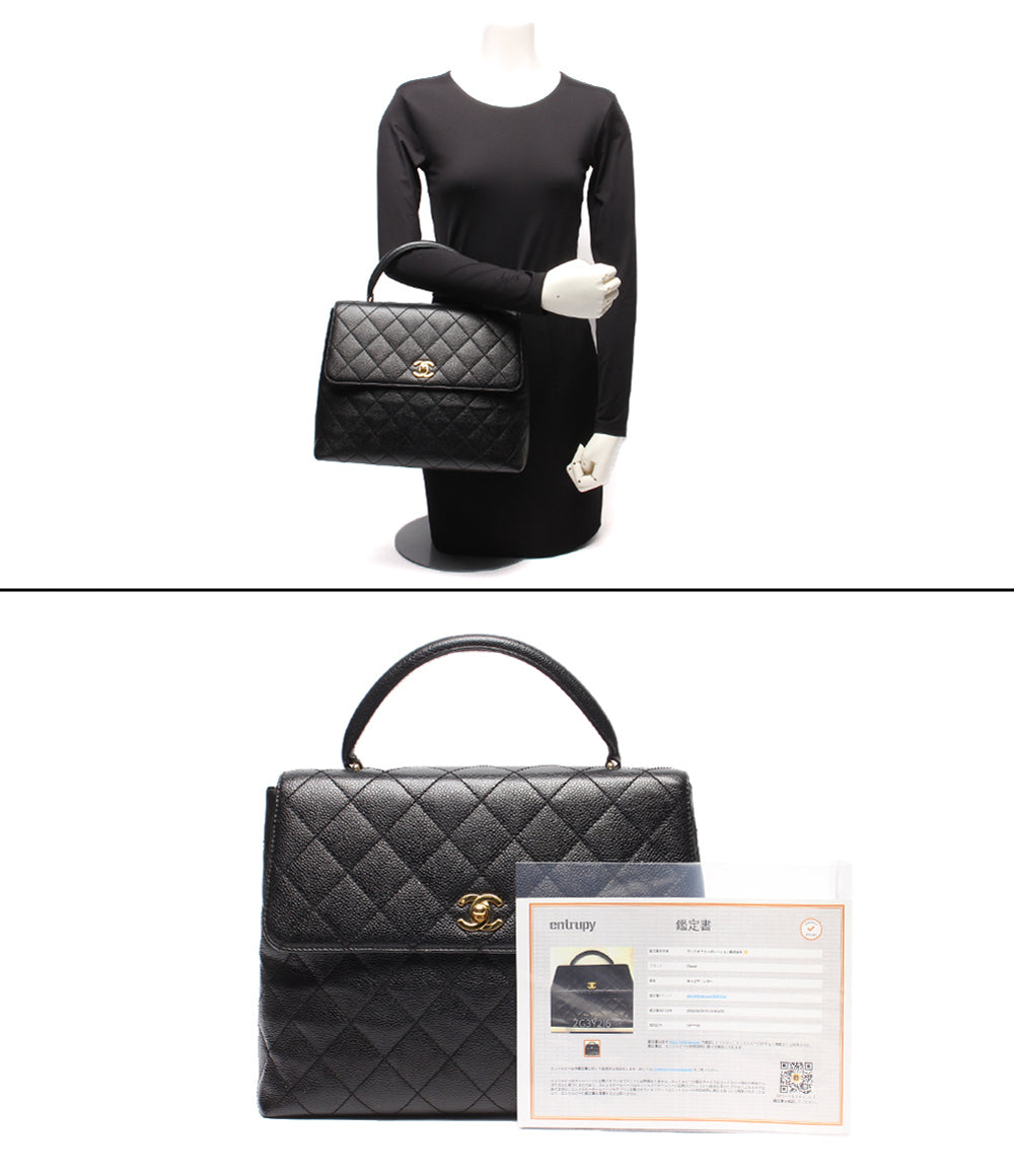 CHANEL ハンドバッグ ゴールド金具 マトラッセ キャビアスキン シングルフラップ 10番台 A12397 レディース シャネル
