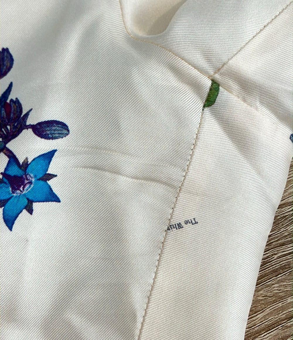 CABaN フラワーシルクツイル セミワイドパンツ レディース SIZE S キャバン