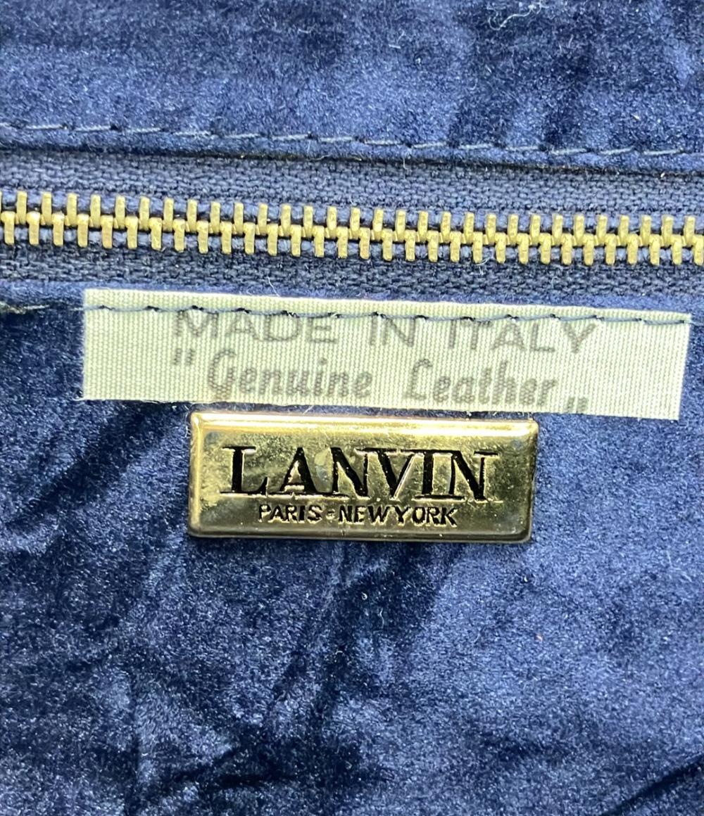 訳あり LANVIN ショルダーバッグ 肩掛け スエード レザー レディース ランバン