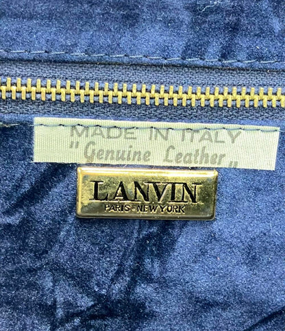 訳あり LANVIN ショルダーバッグ 肩掛け スエード レザー レディース ランバン