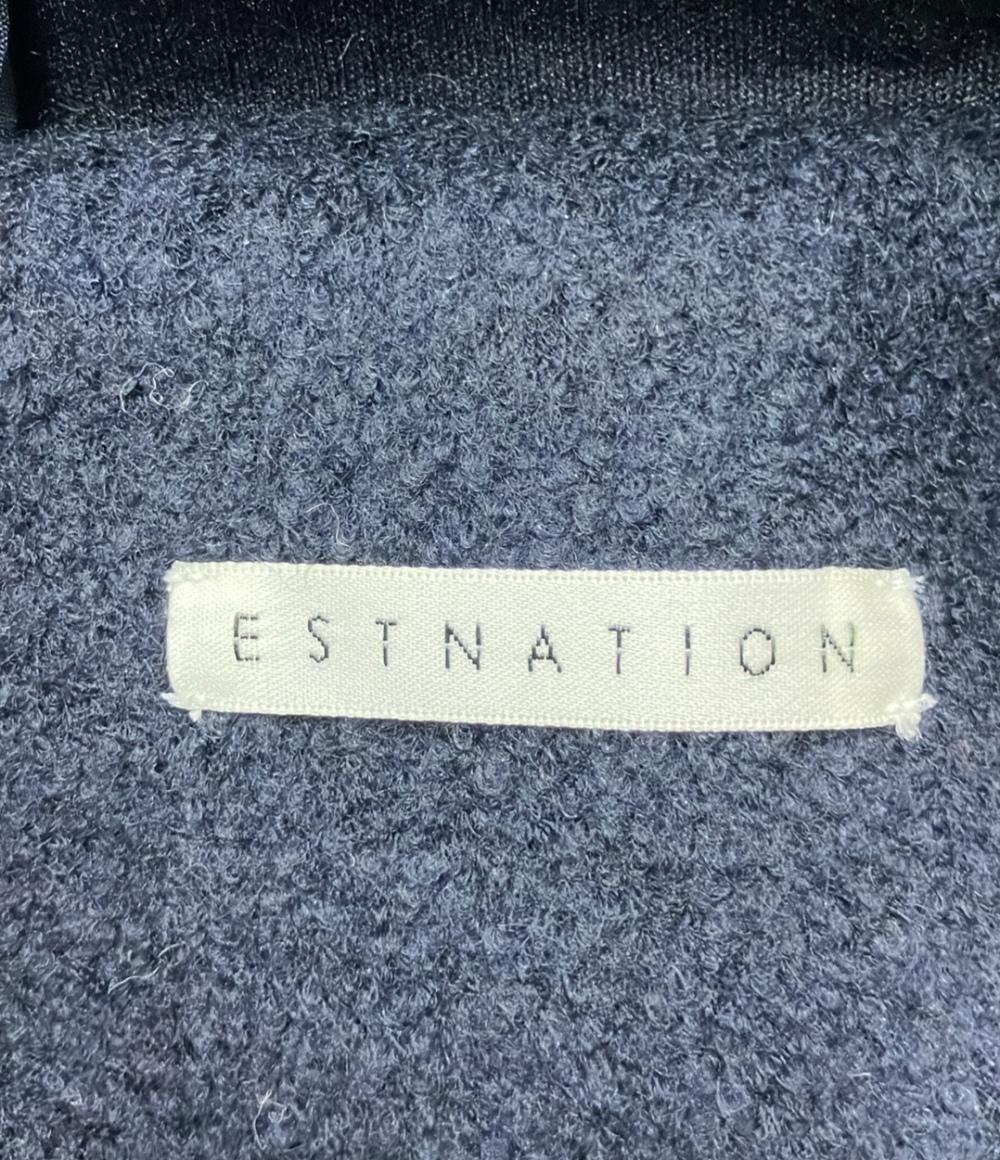 美品 エストネーション ウールフーデッドロングコート アウター レディース SIZE 38 (S) ESTNATION