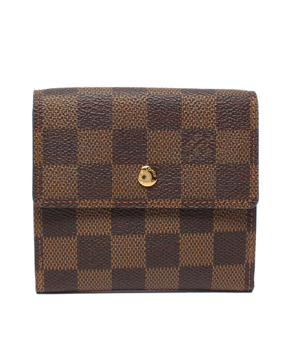美品 LOUIS VUITTON 二つ折り財布 ｗホック ポルトフォイユ エリーズ ダミエ エヌベ N61654 レディース メンズ ルイ・ヴィトン