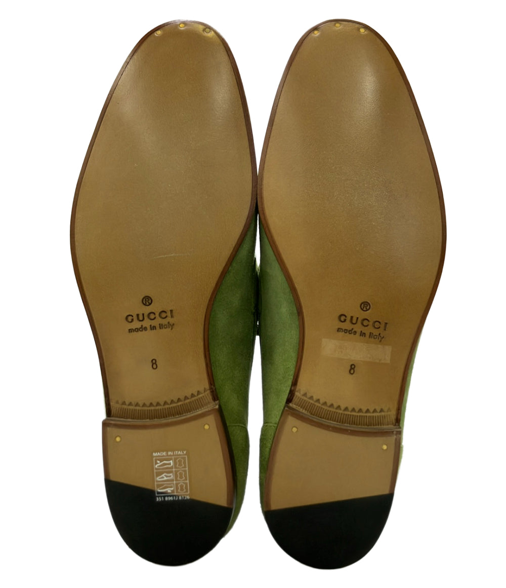 美品 GUCCI スウェードビットローファー 406994 メンズ SIZE 8 グッチ