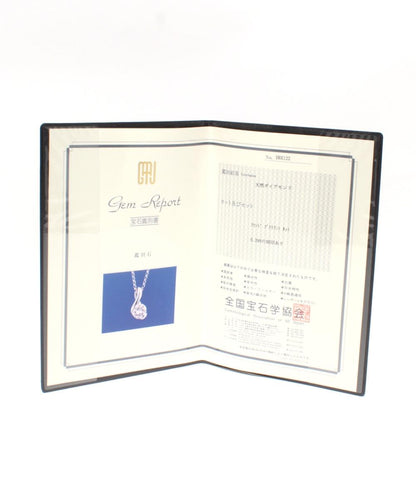 美品 ネックレス Pt900 Pt850 ダイヤ 0.399ct レディース