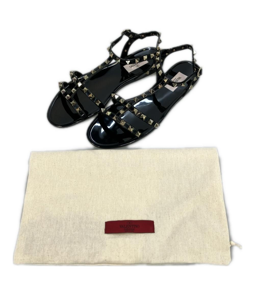 美品 Valentino Garavani ラバーサンダル ロックサンダル フラット 2W2S0H38PVS レディース SIZE 40 (XL) ヴァレンティノ・ガラヴァーニ