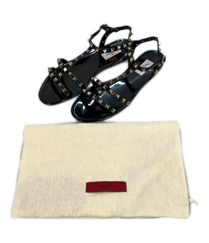 美品 Valentino Garavani ラバーサンダル ロックサンダル フラット 2W2S0H38PVS レディース SIZE 40 (XL) ヴァレンティノ・ガラヴァーニ