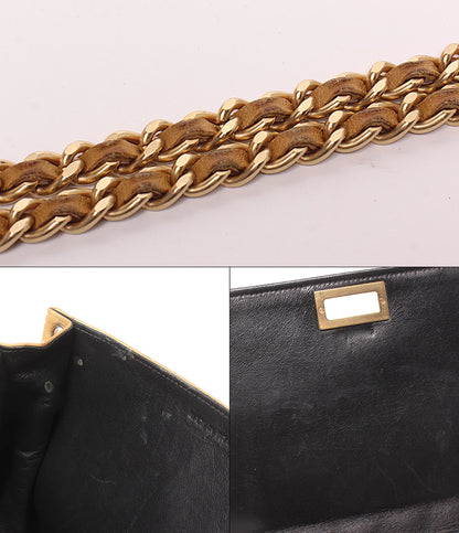 CHANEL チェーンショルダーバッグ 肩掛け ゴールド金具 6番台 チョコバー 2.55 レディース シャネル