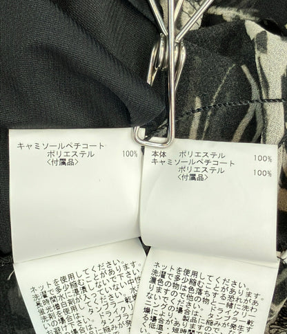 美品 ANAYI アートフラワー ノースリーブワンピース キャミソールペチコート付 レディース レディース SIZE 36 (XS) アナイ