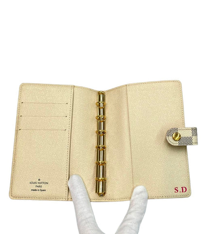 訳あり LOUIS VUITTON 手帳カバー アジェンダPM ダミエグラファイト R20706 レディース メンズ ルイ・ヴィトン
