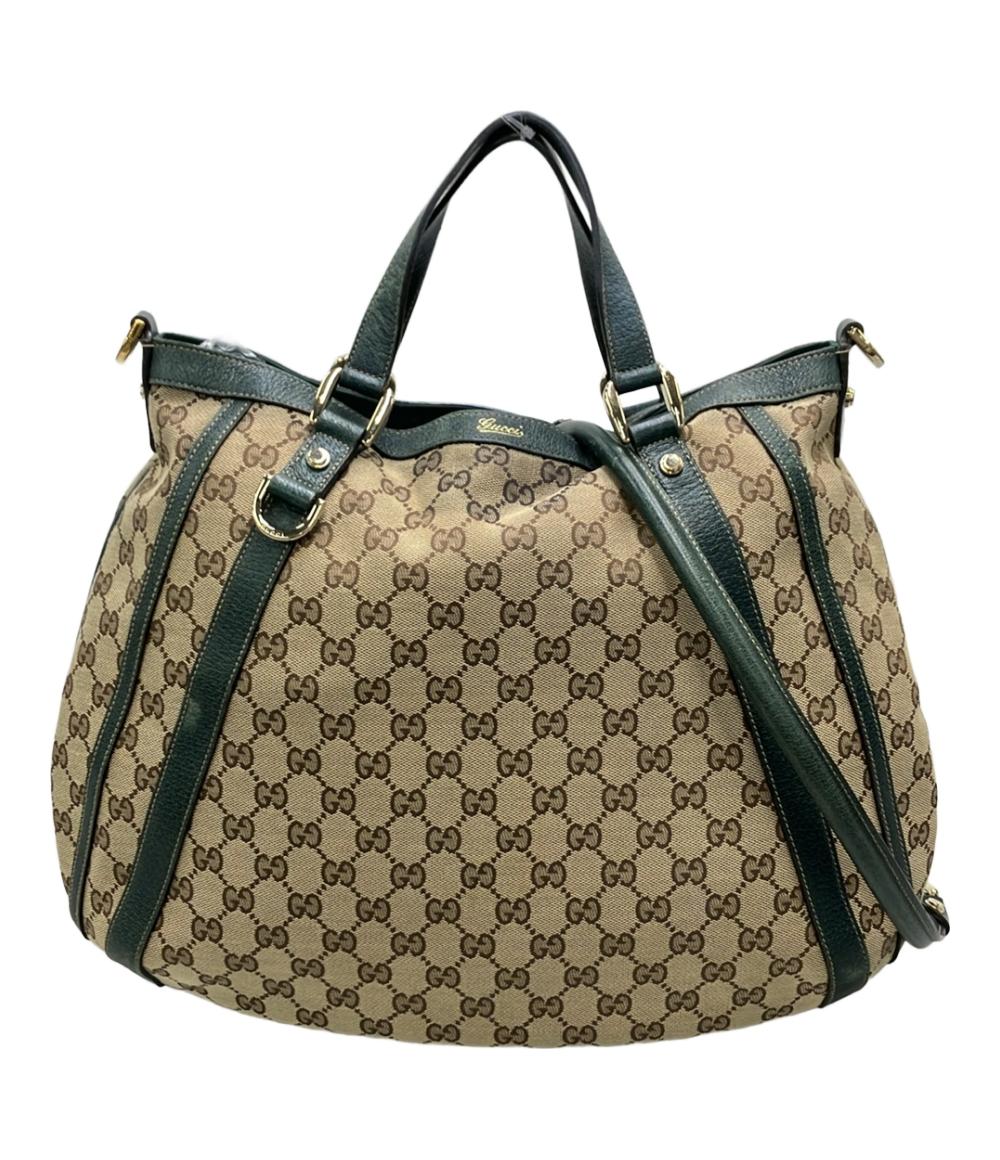 グッチ 2WAY ハンドバッグ ショルダーバッグ 肩掛け トートバッグ GGキャンバス 130734 001013 レディース GUCCI