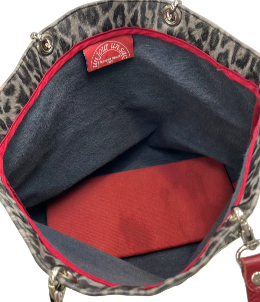 un jour un sac トートバッグ レオパード柄 ヒョウ柄 レディース アンジュールアンサック