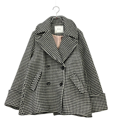 Her lip to ピーコート 千鳥格子柄 Proust Wool-Blend Melton Coat 1243307044 レディース SIZE S ハーリップトゥ