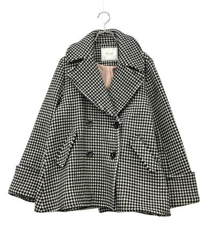 Her lip to ピーコート 千鳥格子柄 Proust Wool-Blend Melton Coat 1243307044 レディース SIZE S ハーリップトゥ