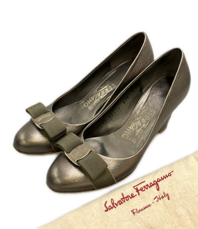 Salvatore Ferragamo パンプス ウェッジソール ヴァラ DS 20326 レディース SIZE 5 サルヴァトーレフェラガモ