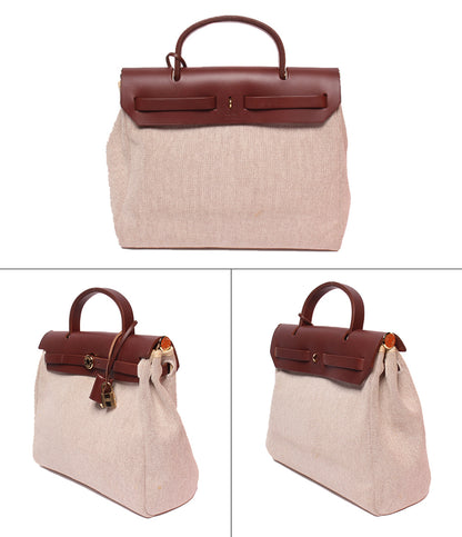 HERMES 2WAY ハンドバッグ ショルダーバッグ 肩掛け ゴールド金具 □E刻印 エールバッグ PM レディース エルメス