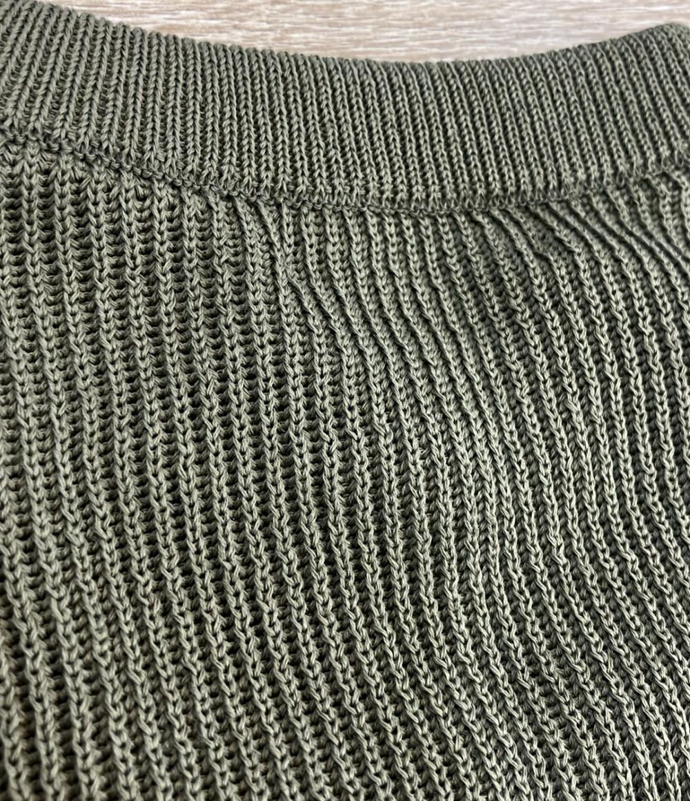 AURALEE 長袖 フラット ヤーン リブ ニット ショート ピーオー A25SP05SY レディース SIZE 1 (S) オーラリー