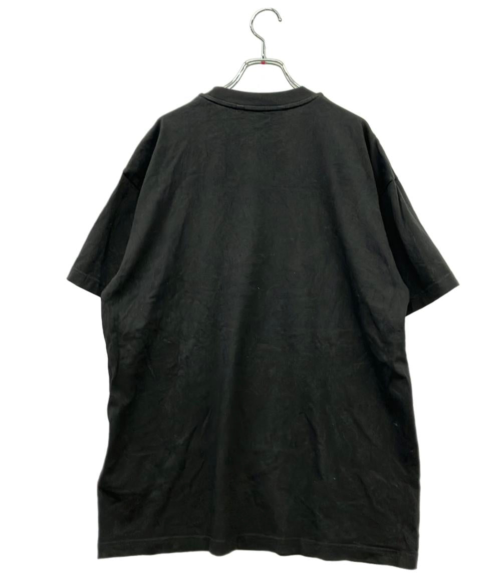 MONCLER 半袖Tシャツ カットソー 胸ロゴ ブラック H20928C00010 レディース SIZE L モンクレール