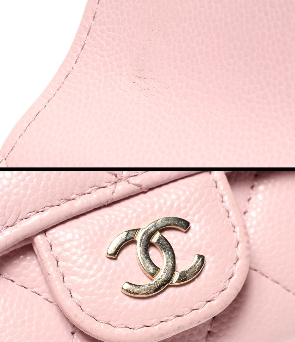 CHANEL カードケース コインケース ゴールド金具 キャビアスキン マトラッセ レディース シャネル