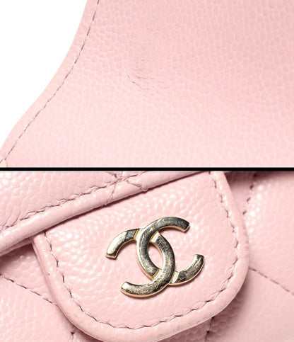 CHANEL カードケース コインケース ゴールド金具 キャビアスキン マトラッセ レディース シャネル