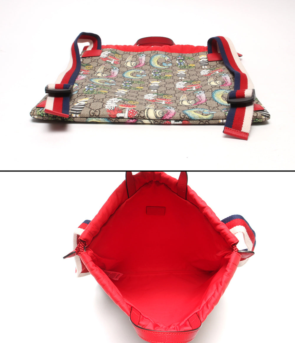 美品 GUCCI リュック ナップザック チルドレンズ GGスプリーム 550775 622011 レディース キッズ グッチ ヒグチユウコ