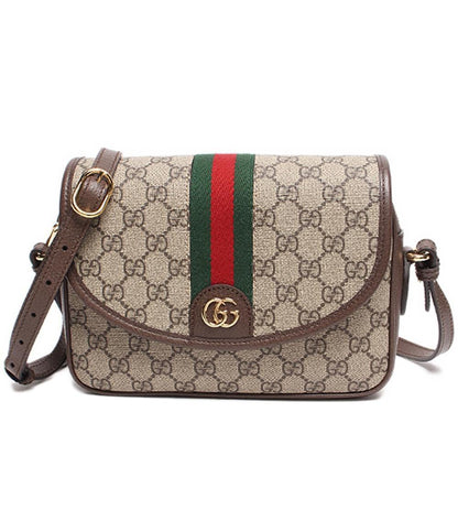 美品 グッチ レザー ショルダーバッグ スモール オフィディア GGスプリーム 72211 520981 レディース GUCCI