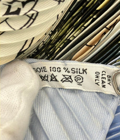 HERMES プリーツスカーフ カレ90 シルク 100% DIES ET HORE レディース エルメス