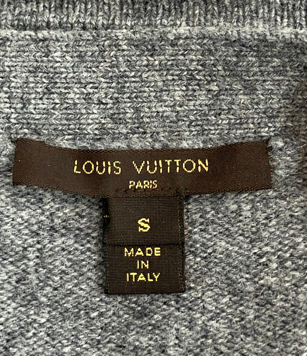 LOUIS VUITTON 長袖 裾フリル ドッキング ニットカーディガン ECC-W09 レディース SIZE S ルイ・ヴィトン