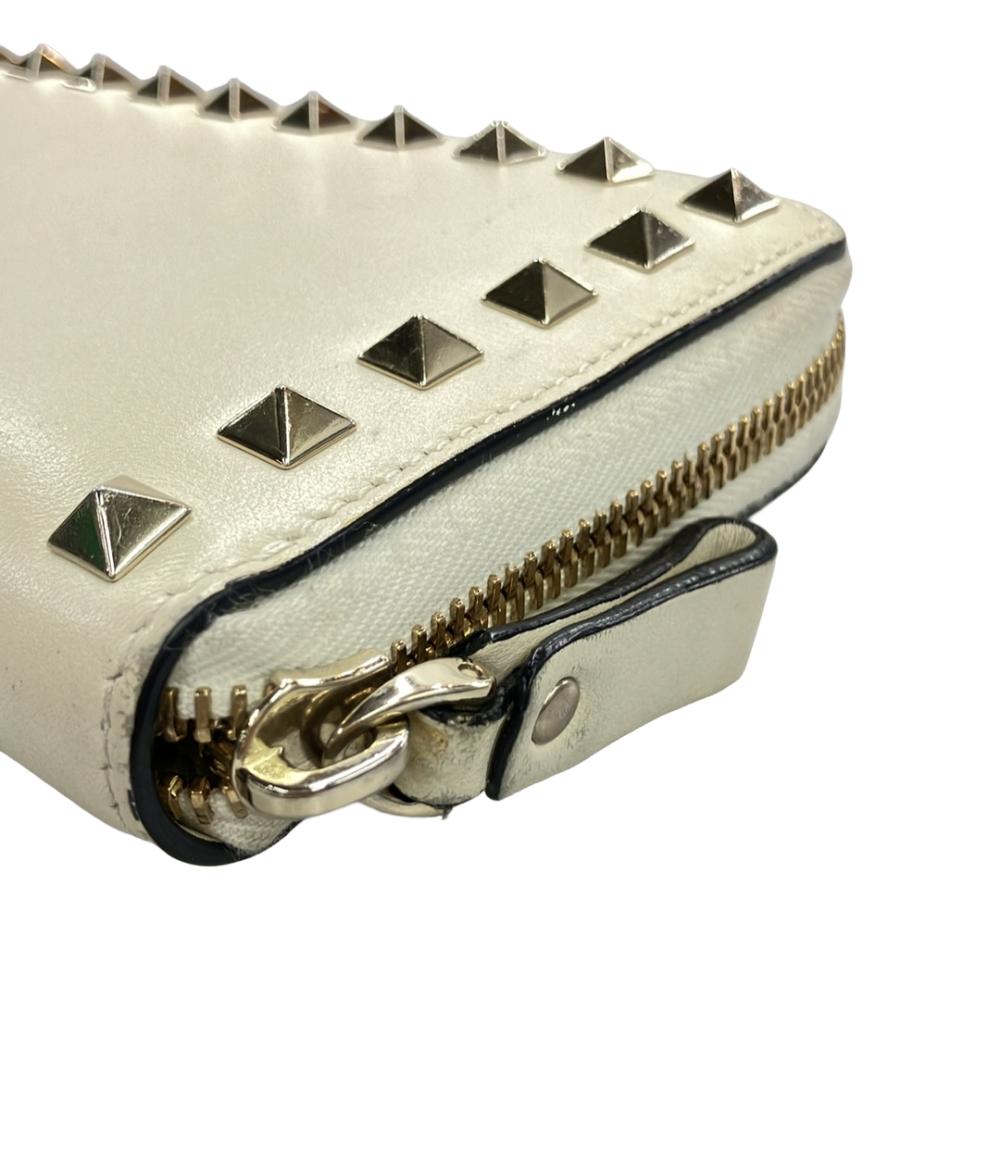 VALENTINO ラウンドファスナー長財布 スタッズ レザー レディース ヴァレンティノ