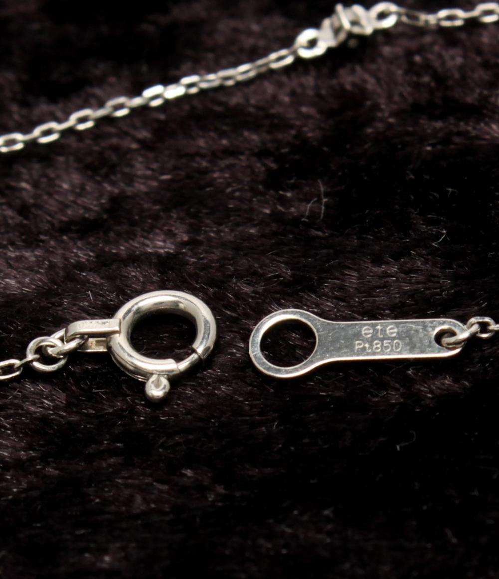 美品 ete ブレスレット Pt850 ダイヤ 0.06ct レディース エテ