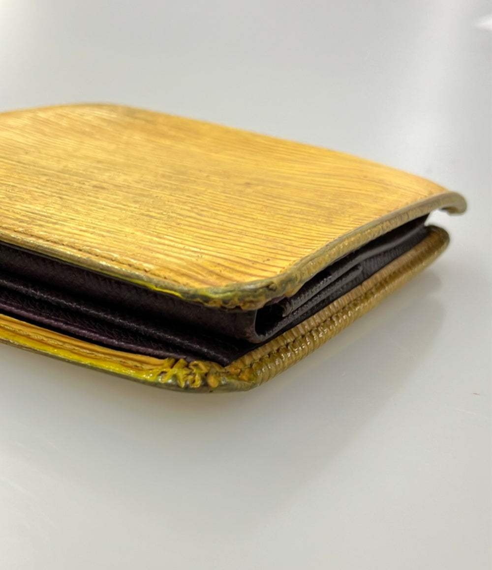 訳あり LOUIS VUITTON 二つ折り財布 ポルトビエ カルトクレディ モネ エピ M63549 レディース ルイ・ヴィトン