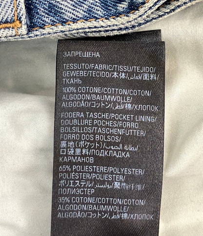 BALENCIAGA ワイドバギーデニムパンツ ダメージ加工 697886 レディース SIZE 24 (XL) バレンシアガ