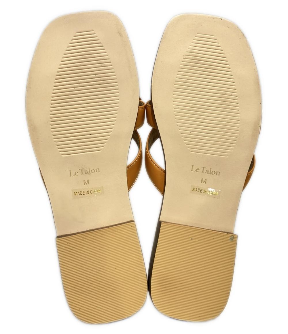 ルタロン スクエアトゥサンダル スクエアステッチリボンサンダル レディース SIZE M (M) Le Talon