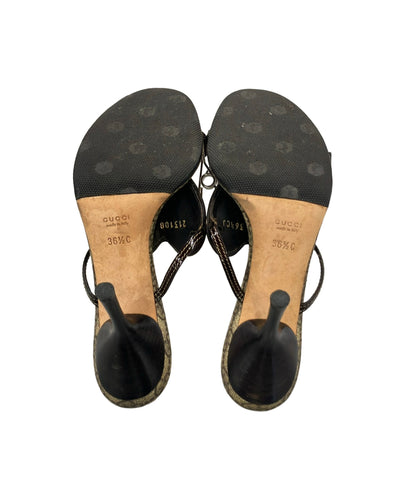 GUCCI サンダル GGキャンバス ハート レディース SIZE 36 1/2 C (23.5cm) グッチ