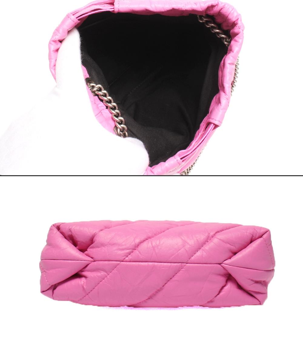 美品 BALENCIAGA チェーンショルダーバッグ 肩掛け クラッシュ レディース バレンシアガ