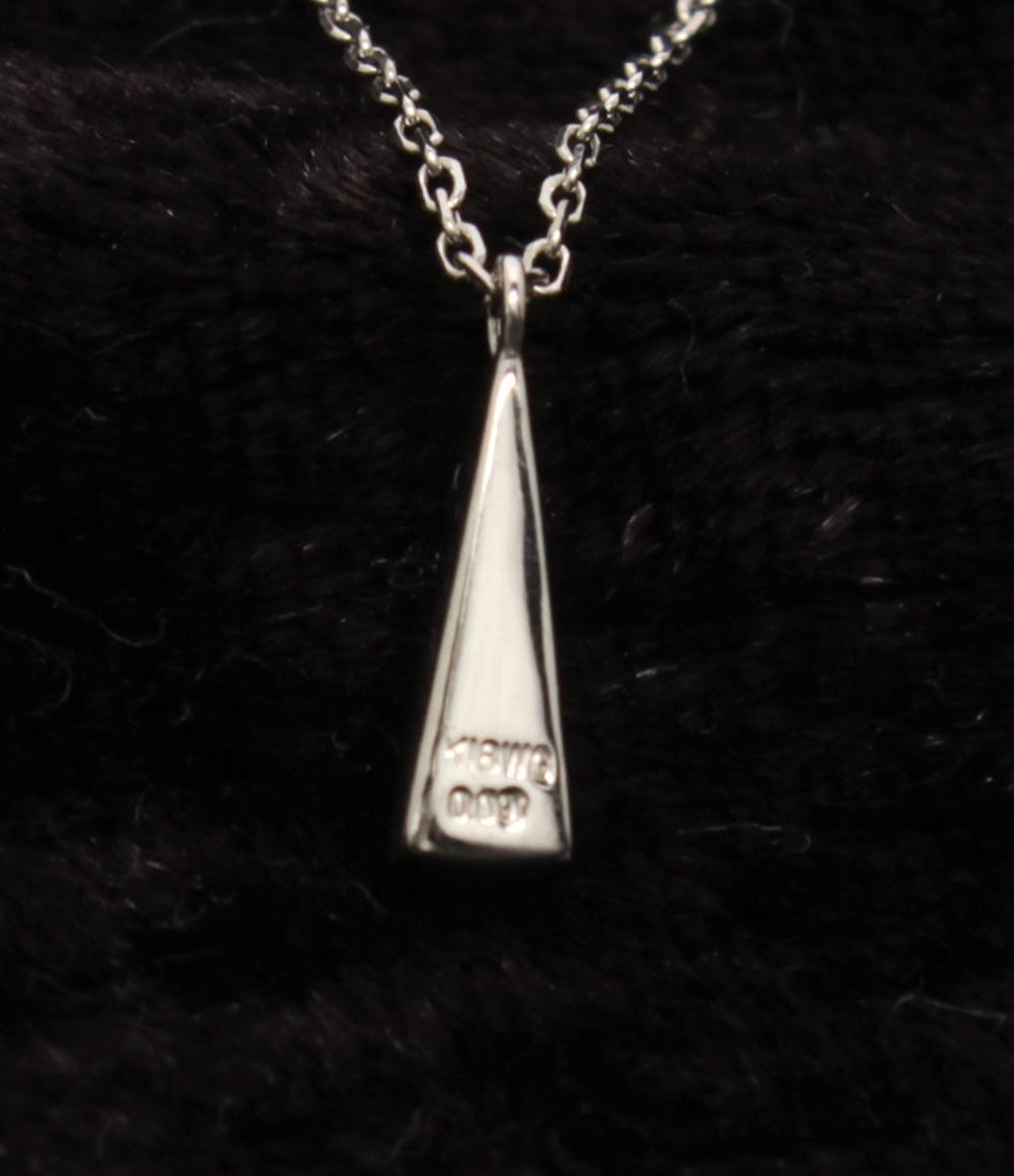 美品 ネックレス K18WG ダイヤ 0.09ct レディース