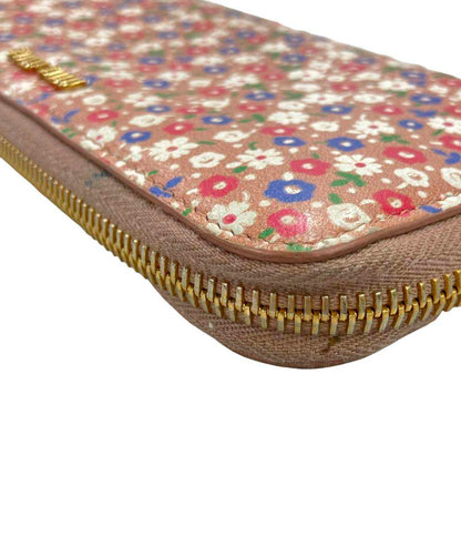 Miu Miu ラウンドファスナー長財布 花柄 レディース ミュウ ミュウ