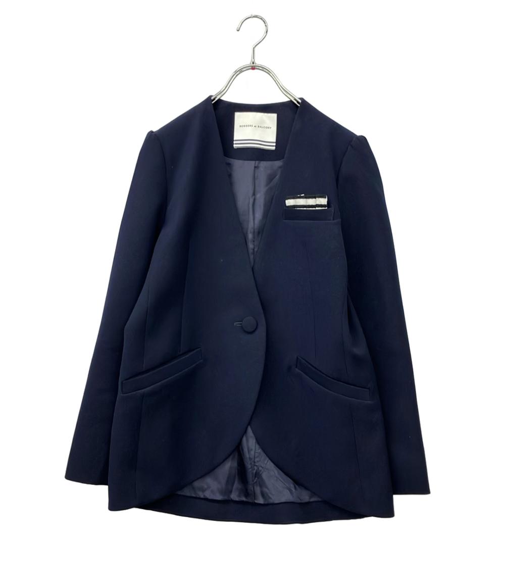 美品　ARMANI COLLEZIONI アルマーニ　ノーカラージャケット　38 アルマーニコレッツォーニ ノーカラージャケット レディース SIZE 38