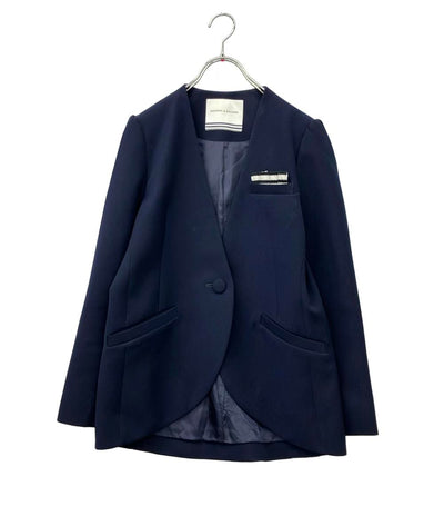 BORDERS at BALCONY ノーカラージャケット スワローテイルジャケット 21年商品 BD1921-3B-04 レディース SIZE 36 (XS) ボーダーズ アット バルコニー