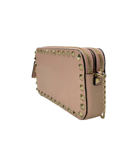 Valentino Garavani ショルダーバッグ 斜め掛け ロックスタッズ チェーン レディース ヴァレンティノ・ガラヴァーニ